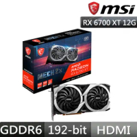 【MSI 微星】RX 6700 XT MECH 2X 12G OC 顯示卡+微星 M480 1TB Gen4 PCIE SSD