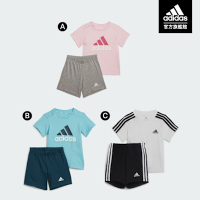 【adidas 愛迪達】 ESSENTIALS 休閒運動套裝 短袖上衣+短褲 幼童款 童裝 (多款任選)