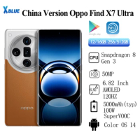 New OPPO Find X7 Ultra Snapdragon 8 Gen3 6.82Inch AMOLED 120Hz 5000mAh 100W SuperVOOC 50MP Rear Camera Google Play Store NFC OTA