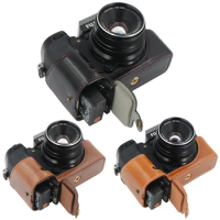 Camera PU Leather half Case Protective Bag for Fujifilm X-S10
