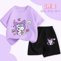 Kuromi Girls' Autumn Outfit Set 2025 New Trendy Girl's Clothing Casual Children's Autumn Fashionable