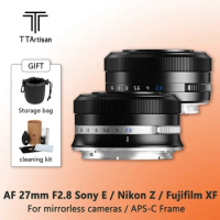 TTArtisan Auto Focus 27mm F2.8 Camera Lens Fujifilm XF Mount For XA7 XT30 XPRO XE4 XS10 Sony E Nikon Z 0.35m Close-up Shooting