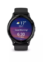GARMIN Garmin Venu 3 板岩不鏽鋼邊框帶黑色錶殼男女通用智慧手錶 GM-010-02784-51