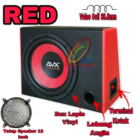 Paket Combo Speaker Subwoofer AVX Cyber AC1268 12 Inch RED Double Coil Plus Box Terminal Kotak Dan C