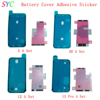 2Pcs/Lot Rear Back Cover Adhesive Sticker Glue For iPhone X XR XS 11 12 13 Pro Max Battery Adhesive Sticker Repair Parts