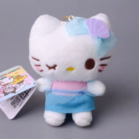 Sanrio Anime Card Melody Kuromi Cinnamoroll Funny Toy Kawaii Hello Kitty Key Hang Liontin Boneka Car Hang Key Girl Girl Prizes