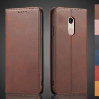 Magnetic attraction Leather Case for Xiaomi Redmi Note 4 / Redmi Note 4X Holster Flip Cover Case Wallet Phone Bags Fundas Coque