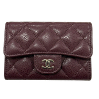 【二手名牌BRAND OFF】CHANEL 香奈兒【再降價】紫色 牛皮 菱格紋 荔枝紋 扣式 零錢包