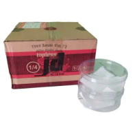 [1pcs] JD Toples Bulat 250gr (1/4) Toples Plastik Bening Kue Kering Lebaran