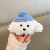 Cute Fur Headphone Cover for Airpods Pro Case Plush Dog Bluetooth Earphone Protective Cover for Airpods Pro 2 Case
