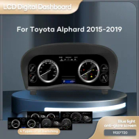 12.3 Inch Digitale Dashboard For Toyota Alphard 2015-2019 Years Auto Lcd Paneel Snelheidsmeter Virtuele Cockpit Voor
