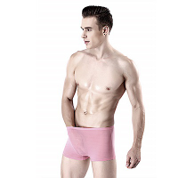 4D無痕透氣男士冰絲隱形內褲-素色款-粉紅 lemonsolo