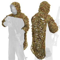Emersongear Lightweight Assault Ghillie Suit Concealment Sniper Coat Poncho Emerson Tactical Military Airsoft Hunting Multicam