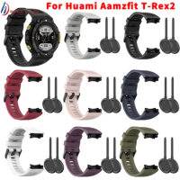 Soft Silicone Bracelet Strap for Huami Amazfit T-REX 2 Sport Strap Replacement Watchband for Xiaomi Huami Amazfit T rex 2 Correa