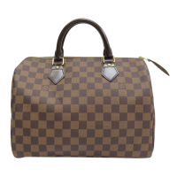 LOUIS VUITTON LV 路易威登 棕色 棋盤格 帆布 speedy 30 手提包 N41531 【二手名牌BRAND OFF】