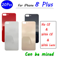 20Pcs，Big Hole NEW For iPhone 8 Plus Back Glass Replacement Back Cover Glass With adhesive Battery Cover Housing Case For 8 Plus