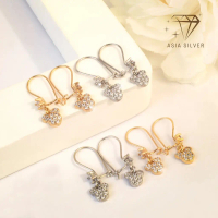 Anting Kait Anak Asli Perak Silver 925 Lapis Emas Kuning dan Putih Model Mickey Mouse - PERHIASAN PE