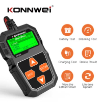 Konnwei KW208 Battery Tester for 12V Car 100 to 2000CCA Battery Analyzer 12 Volts Battery Tool Cranking Charging Circuit Tester