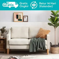 Dekoruma Eito Kursi Sofa Ruang Tamu Minimalis 2 Seater Krem Sulawesi
