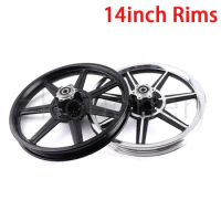 Motorcycle Accessories 14 inch aluminum alloy wheel 14x1.75 disc brake front rim for electric scooters E-bike folding bicycles