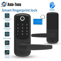 Intelligent TTLOCK APP Electronic Door Smart Lock Remotely Biometric Fingerprint RFID Card Password Key Unlock Electric Lock