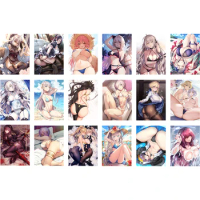 18Pcs/set FGO Sexy Flash Cards Joan of Arc ACG Kawaii Swimsuit Series Fate/Grand Order Game Anime Collection Card Gifts Toys