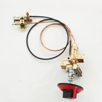 Brass Gas Safety Valve Gas Cooker Parts Gas Oven Stove Inlet Valve Pilot Burner and Knob