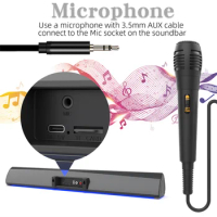 Portable Soundbar Bluetooth Speaker Subwoofer TV Projector Desktop Home TV Outdoor Super Power Sound Sound Bar