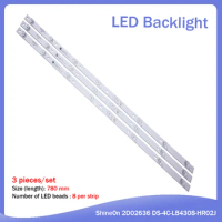 New 3 pieces/setLED backlight strip 8 lamp for TCL 43"TV D43A810 L43F1B L43P1A-F 43HR330M08A2 V5 Shine0n 2D02636 DS-4C-LB4308-HR