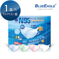 藍鷹牌 N95立體型成人醫用口罩 50片x1盒