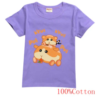 2023 Summer Japanese Anime Pui Pui Molcar T Shirt Kids Cartoon Guinea Pigs T-shirt Boys Short Sleeves Tops Baby Girls Streetwear