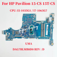 DAG7BLMB8D0 Mainboard For HP Pavilion 15-CS 15T-CS Laptop Motherboard CPU: I5 -1035G1 / I7-1065G7 L67287-601 L67288-601 Test OK