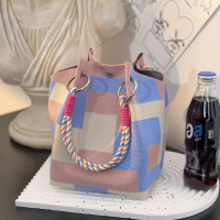 2026 Manufacturer Wholesale New Woven Ring Buckle Bag Knitted Bag Three-Dimensional Magnetic Buckle 