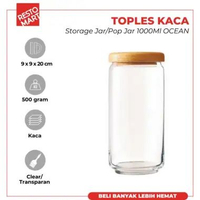 Toples Kaca / Storage Jar / Pop Jar 1000 ml OCEAN Kaca (2063112)(F1)