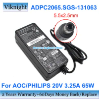 Genuine 20V 3.25V 65W Adapter ADPC2065 Charger For AOC Monitor AG322FCX 315LM00019 E2272PWUT/BS U2879VF 280LM00004 Power Supply