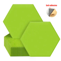 12Pcs Hexagonal Self-adhesive Acoustic Panels Sound Absorbing Soundproof Wall Panels Noise insulation Sound Proofing Foam