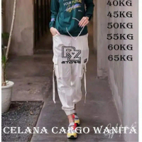 CELANA CARGO WANITA JUMBO BIG SIZE S M L XL XXL XXXL HITAM CREM MOCCA ABU ARMY