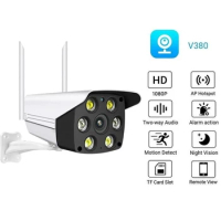 Outdoor Full Color Night Vision Motion Detection WiFi Surveillance Cameras 2MP Bullet Camera Security Protection CCTV IP Cam