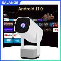 Salange K2 Projector with Ambient Light Android 11 2.4/5G WiFi6 BT5.2 1080P Support 4K Home Cinema Outdoor Smart Mini Projector