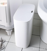 智能感應式垃圾桶 USB充電衛生間夾縫桶 防水垃圾桶 自動家用廁所垃圾桶 帶蓋垃圾桶