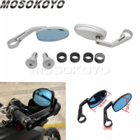 Universal 7/8" Bar End Rear Mirrors Motorcycle Scooters Rearview Mirror Side View Mirrors for Kawasaki Yamaha Ducati Cafe Racer