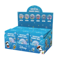 Disney Crystal Magic Ball Series Mickey Mouse Donald Duck Doll Action Figure Anime Kawaii Collection Model Toy Desktop Ornaments