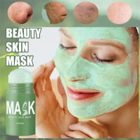 1pc Green Tea Oil Control Cleansing Mud Mask Smear Type Remove Blackheads Clean Pores Shrink Pores Moisturizing Green Mask Stick