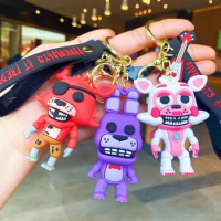 Sundrop Moondrop Figures Freddy Bonnie Chica Action Figure Key Chain Collection Funtime Foxy Pendants Model Toys