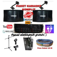 Paket Karaoke Sound system Speaker Ampli Mic Stand Kabel Usb Bluetooth