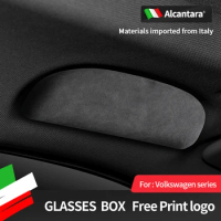 Alcantara suede car eyewear case box sunglasses holder for For Volkswagen golf 7 Tiguan L Magotan b8l Touran CC VW Accessories