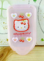 【震撼精品百貨】Hello Kitty 凱蒂貓-KITTY迷你摺疊鏡-櫻桃圖案-粉色 震撼日式精品百貨