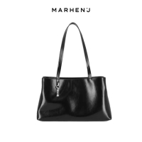 Marhen J LOMI L Vegan Leather Shoulder Bag Black