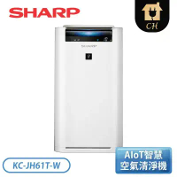 【SHARP 夏普】14坪 日製原裝AIoT智慧空氣清淨機 KC-JH61T-W