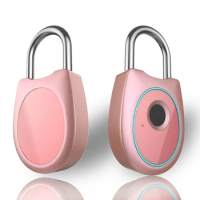 2019 New Keyless Smart Home Fingerprint Padlock USB Rechargeable Unlock Luggage Door Lock Smart Padlock